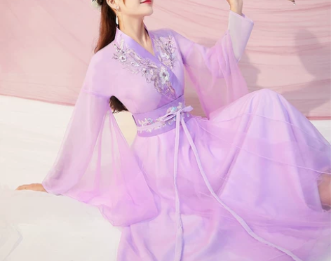 古装女改良汉服仙女飘逸古风广袖舞蹈演出服交...