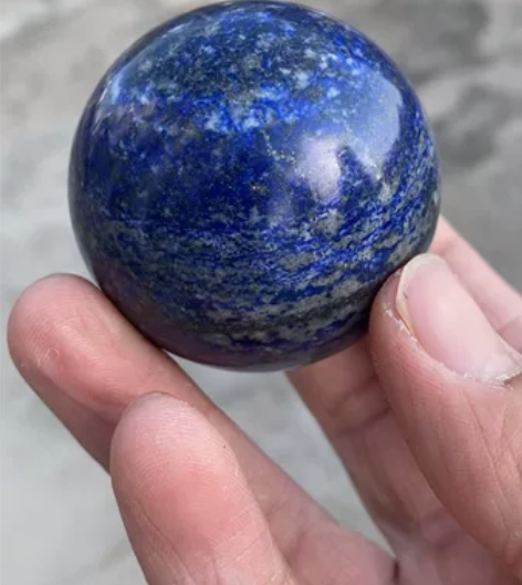 全新 89包邮 天然青金石水晶球原石打磨圆...
