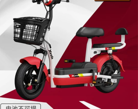 加州豹电动车48v新国标踏板助力小型电动自...