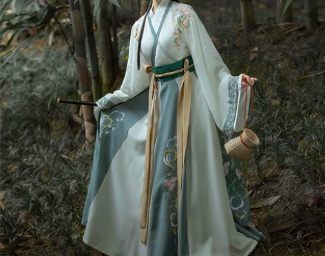 笑寒千韵岗原创传统中国风汉服女晋制襦裙十二...