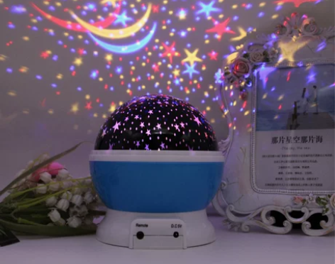 星空投影灯仪创意梦幻浪漫旋转满天星小夜灯儿...