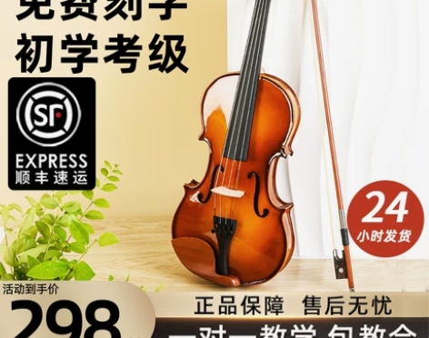尼科罗小提琴初学者儿童意大利进口实木手工专...