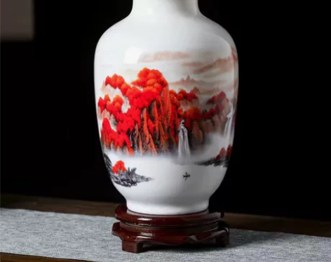 景德镇陶瓷花瓶水培装饰品客厅摆件插花博古水...