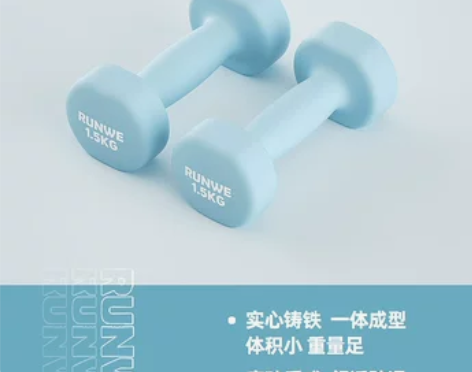 朗威哑铃女士健身家用器材儿童男士纯铁套装组...