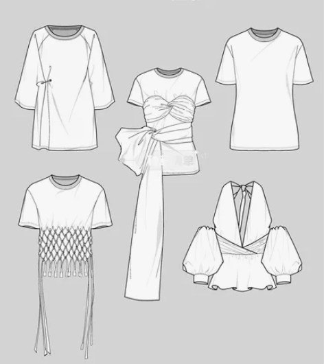 服装款式图代画,款式正背面 单张正面20元...