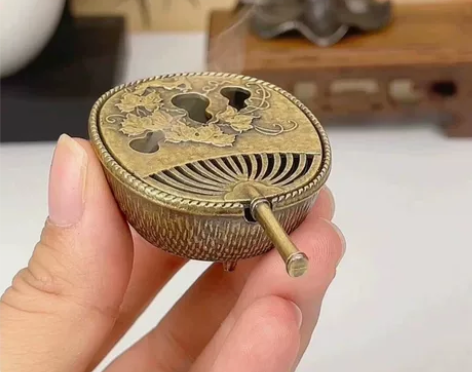 【特价出】可爱竹萝创意小扇子盖熏香炉安神助...