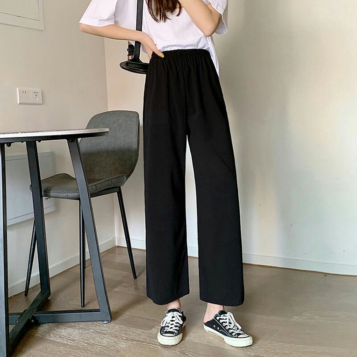 阔腿裤女春夏新款九分休闲裤子女学生韩版宽松...