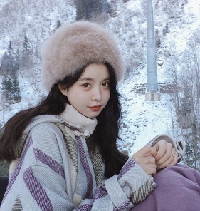 范智乔同款圆顶帽仿皮草风雪帽雷锋帽裘皮毛毛...