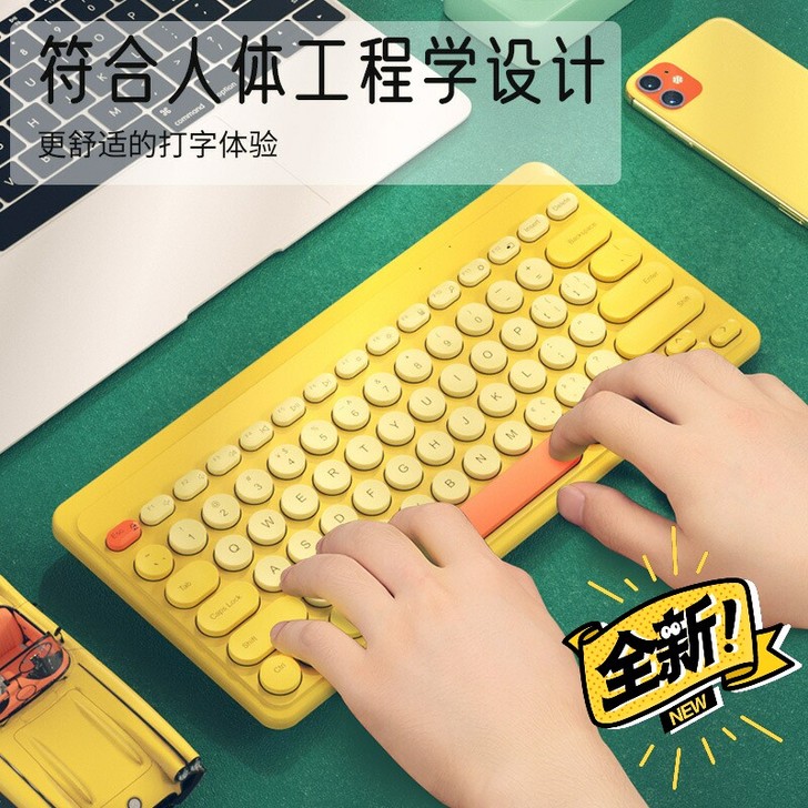 BOW笔记本无线键盘静音USB外接小型电脑...