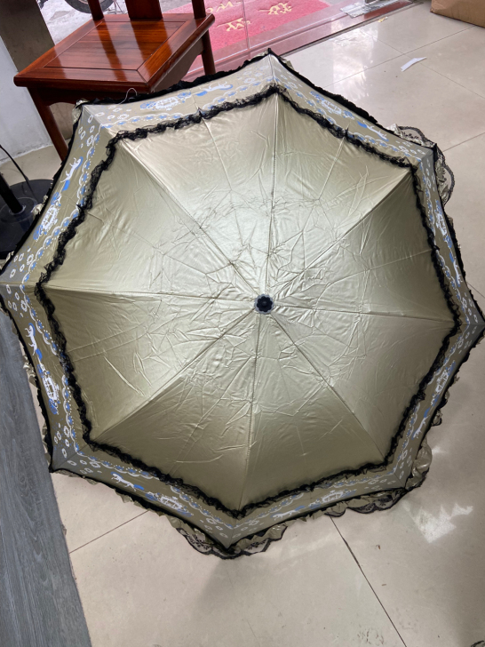 天堂伞正品九成新，晴雨两用伞，有黑胶涂层，...