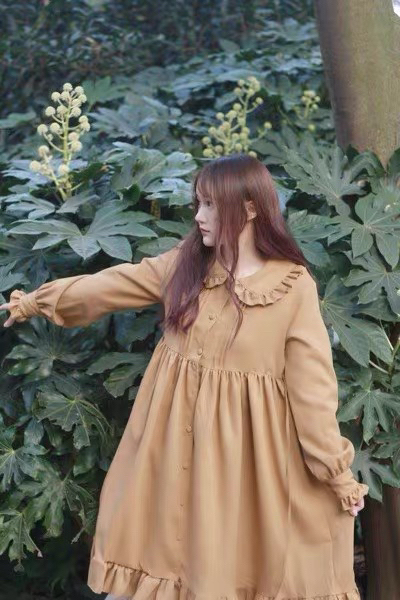 新款洛丽塔森系lo娘裙连衣裙木耳日系少女少...
