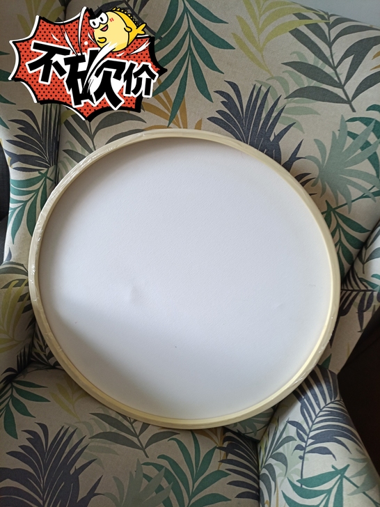 直径50mm木框油画框,手绘圆形油画布油画...