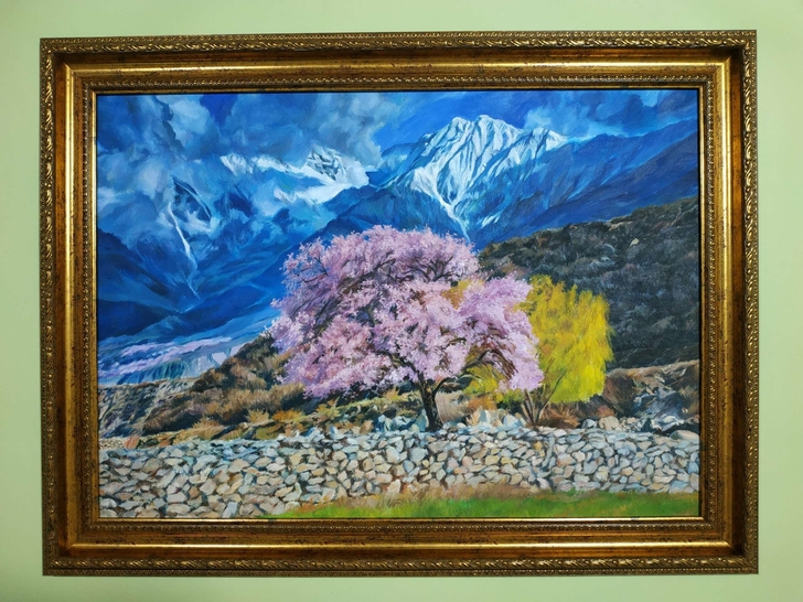 纯手绘油画，50X70cm，专业亚麻油画布...