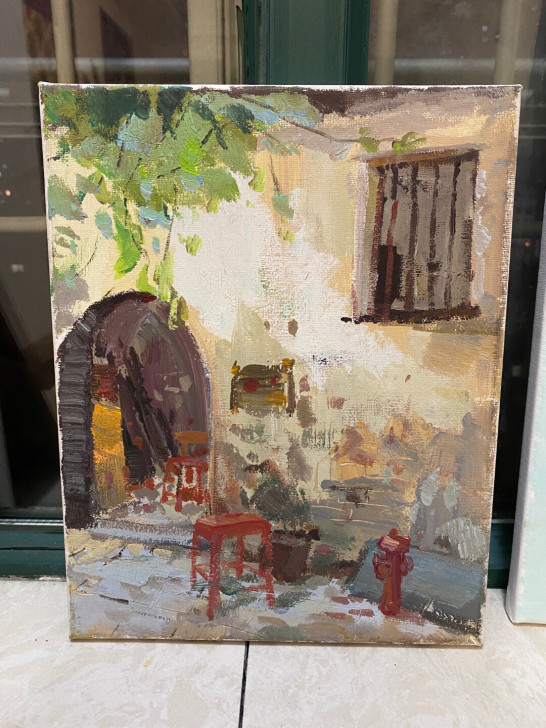 丙粉颜料纯手工写生作品20X30