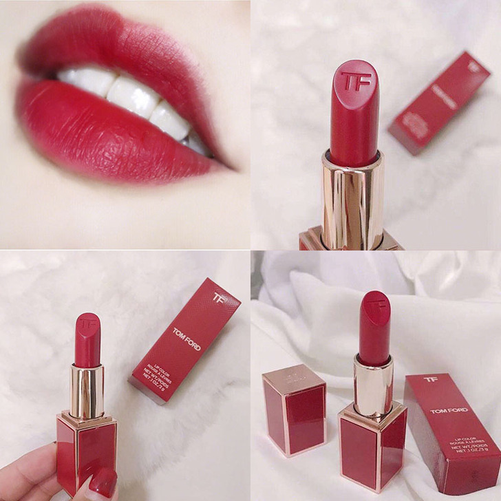 现货Tom ford TF黑管口红唇膏白管...