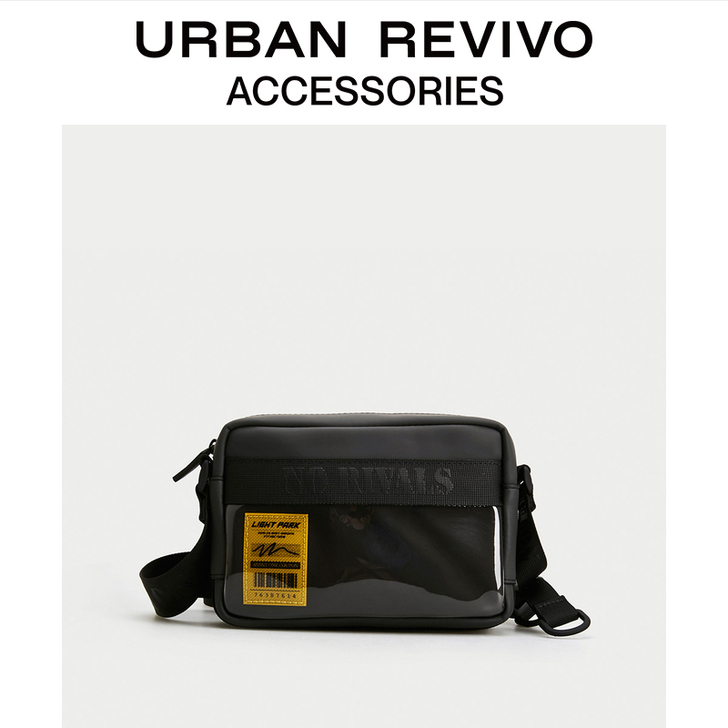 URBAN REVIVO春夏男士配饰拼接印...