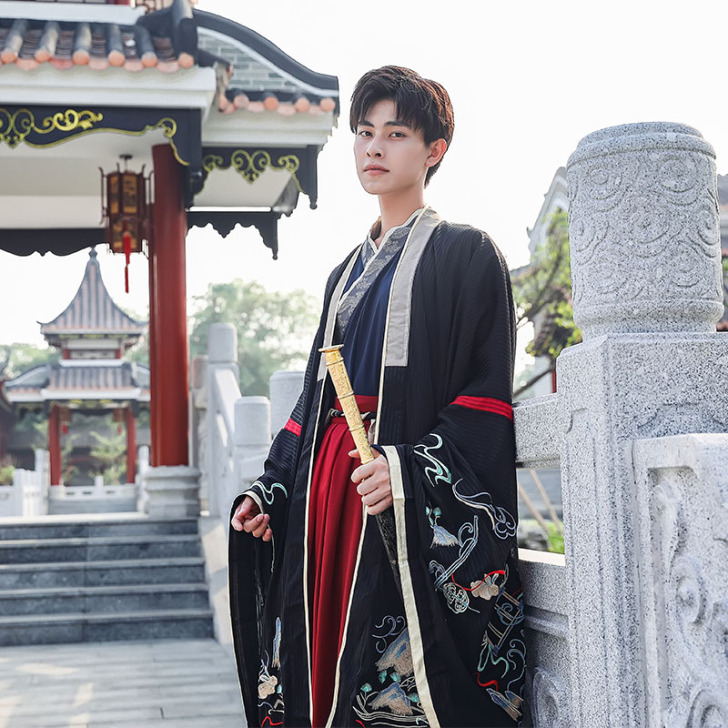 原创魏晋风汉服男士仙气明制中国风古装侠客书...