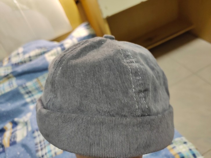 灯芯绒瓜皮帽