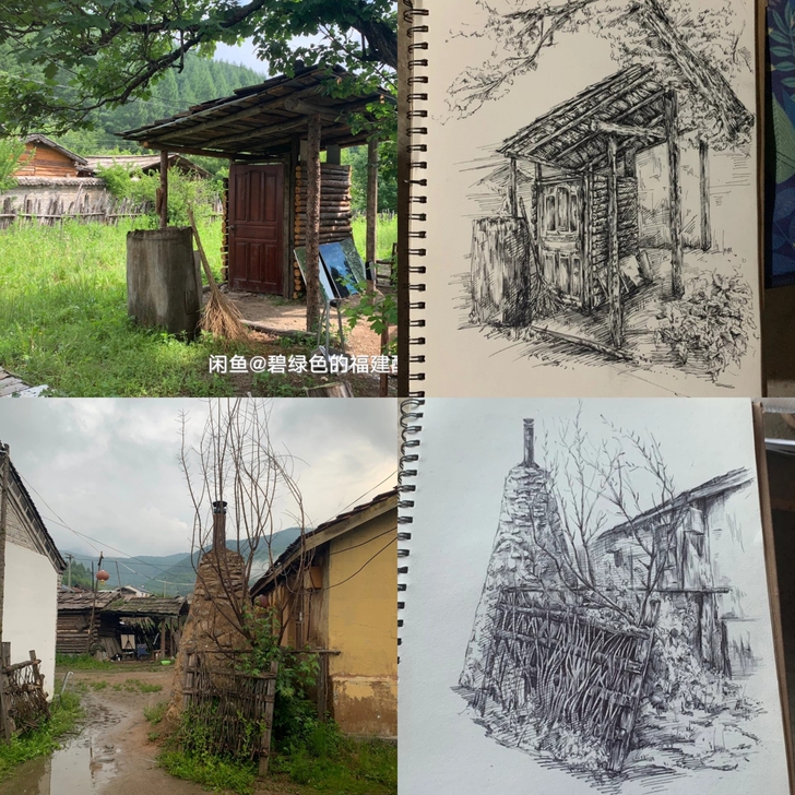 风景速写/素描,可约稿!可约稿!可约稿!复...