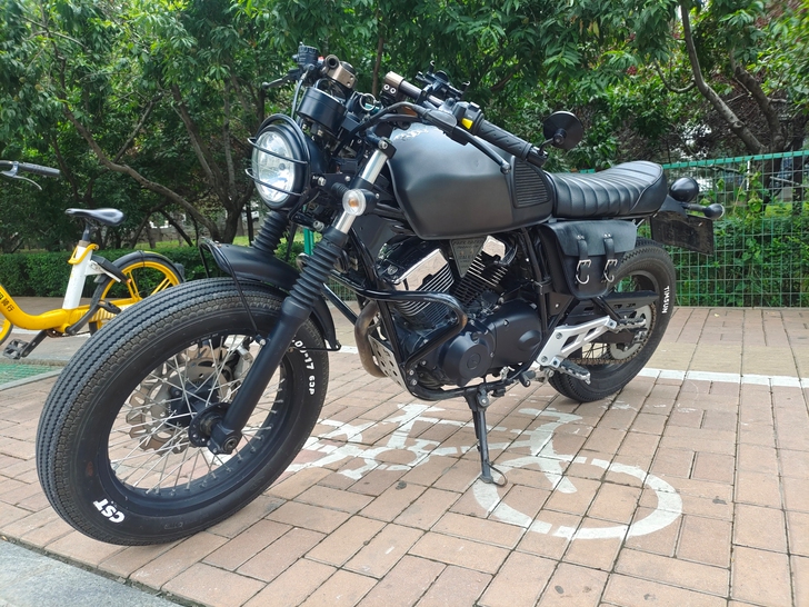 龙嘉v咖，复古摩托车，caferacer ...