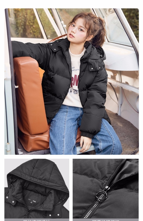 森马羽绒服女冬季2020新款宽松短款外套9...