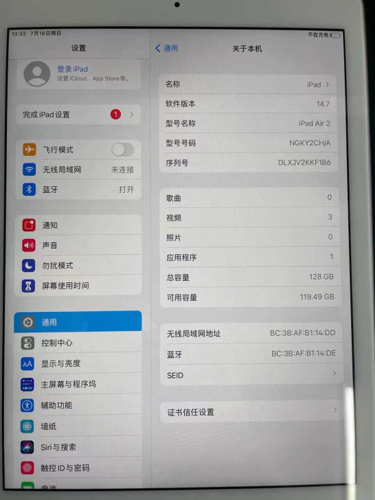 iPad Air2 128G