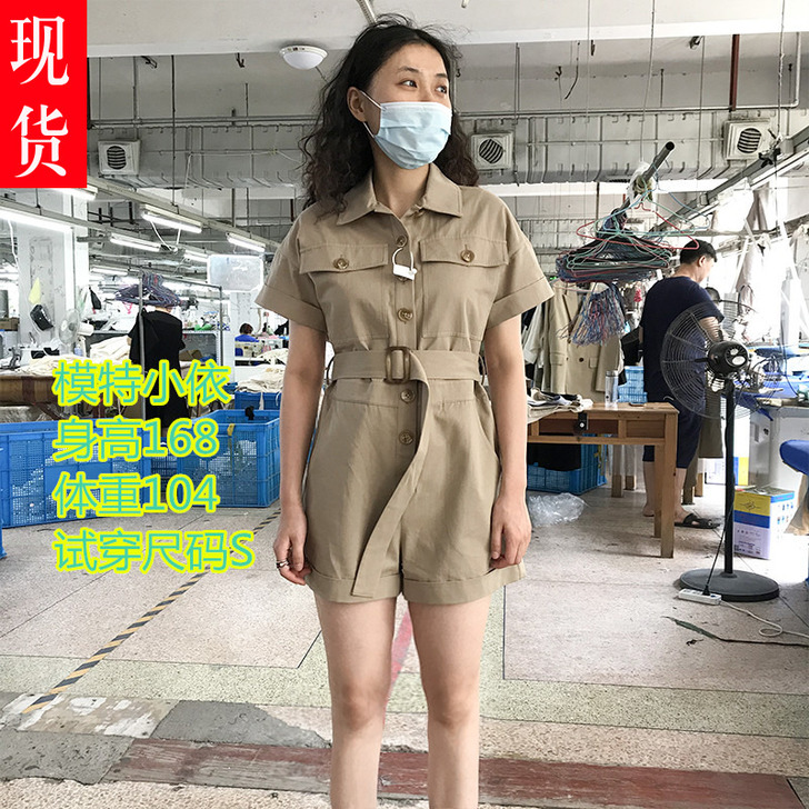 安娜家anna 游行哈瓦那~工装裤女显瘦高...