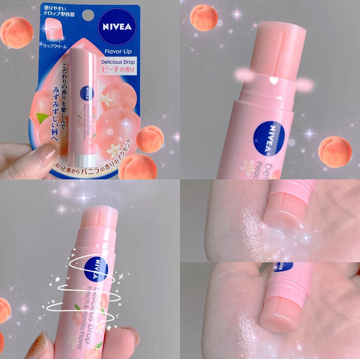 限定奶油水蜜桃日本NIVEA妮维雅桃子味润...