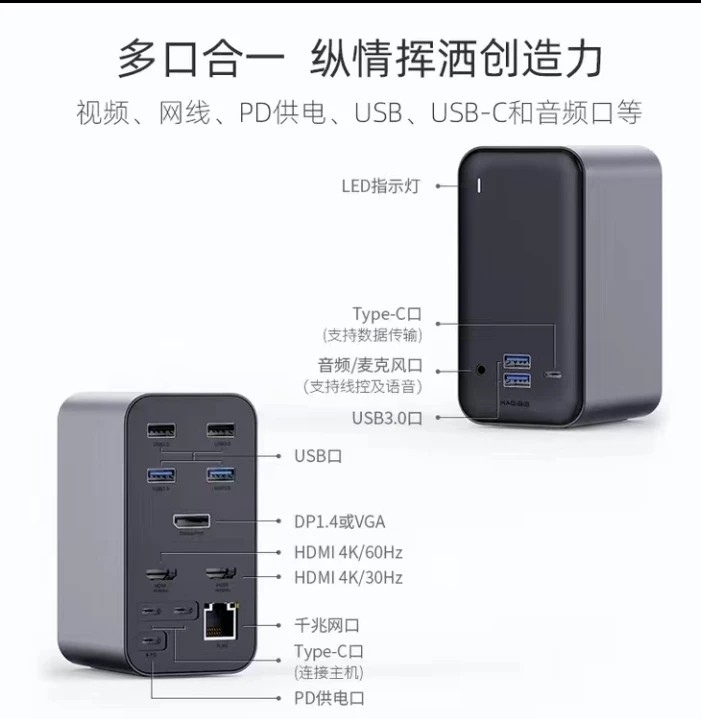 全新海备思拓展坞。全新的哦，接口见下图。要...