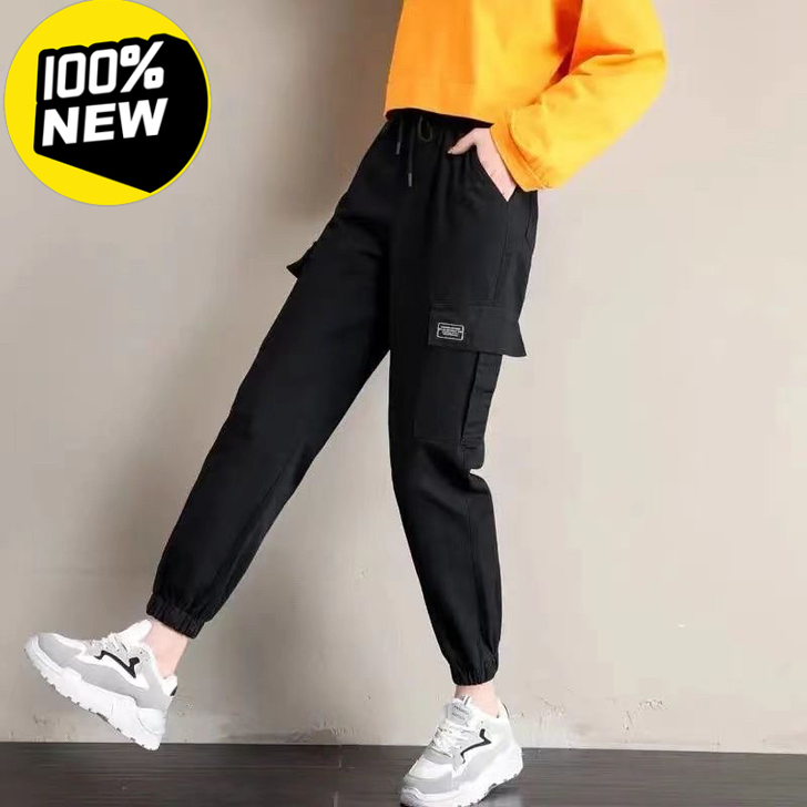 全新裤子女宽松小矮个子150cm学生韩版运...