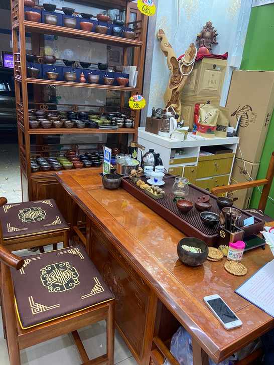 茶楼转让,捡漏红木茶桌茶台,博古架书柜,特...