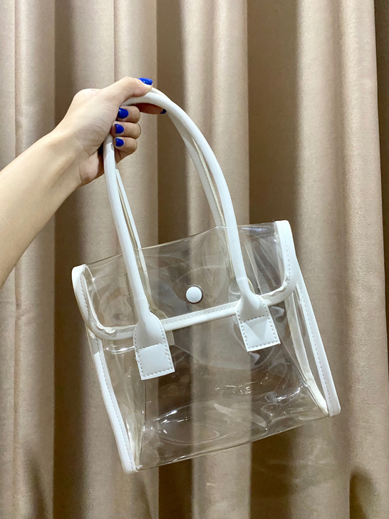 出售透明手拎包一个
