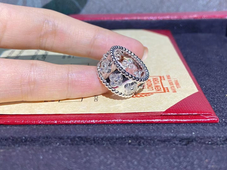 万花筒戒指 ，真金真钻，实拍 18k金，f...