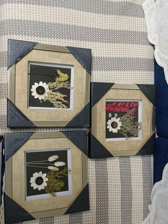 三副手工贴的工艺画 30cm*30cm ...
