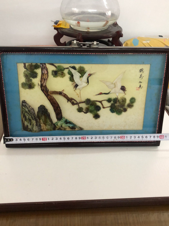 八十年代彩色贝壳工艺画,看清再拍,售后不退...