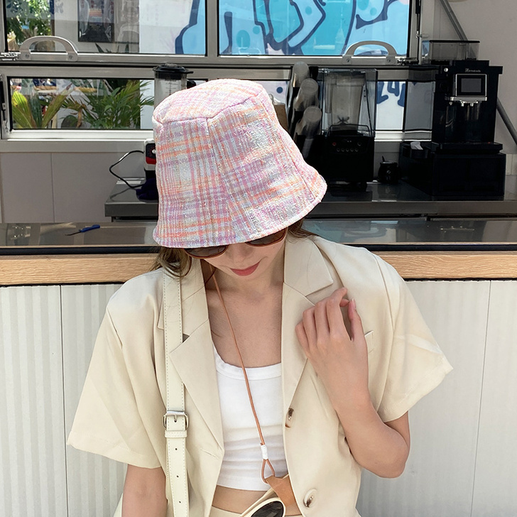 渔夫帽女   夏季防晒薄款    潮牌粉色...