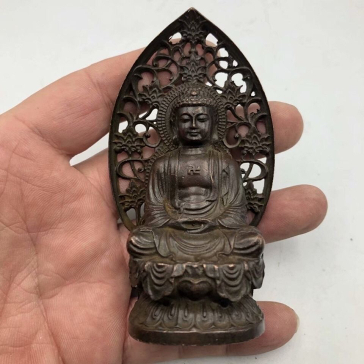 出手闲置捡漏地摊捡来的铜像佛像开脸漂亮，喜...