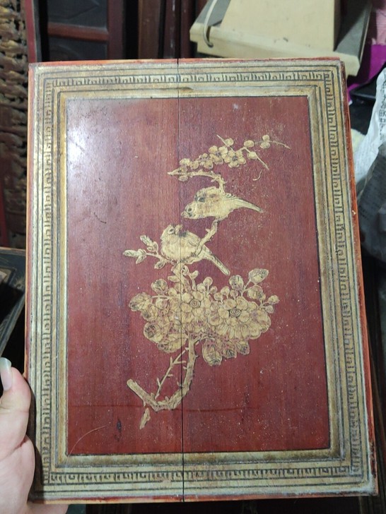 民国花鸟花板,金漆画,实物拍摄,裱框装饰极...