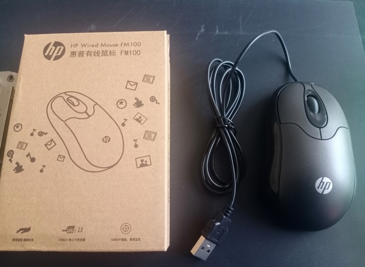 特价处理!!全新惠普鼠标fm100有线鼠标...