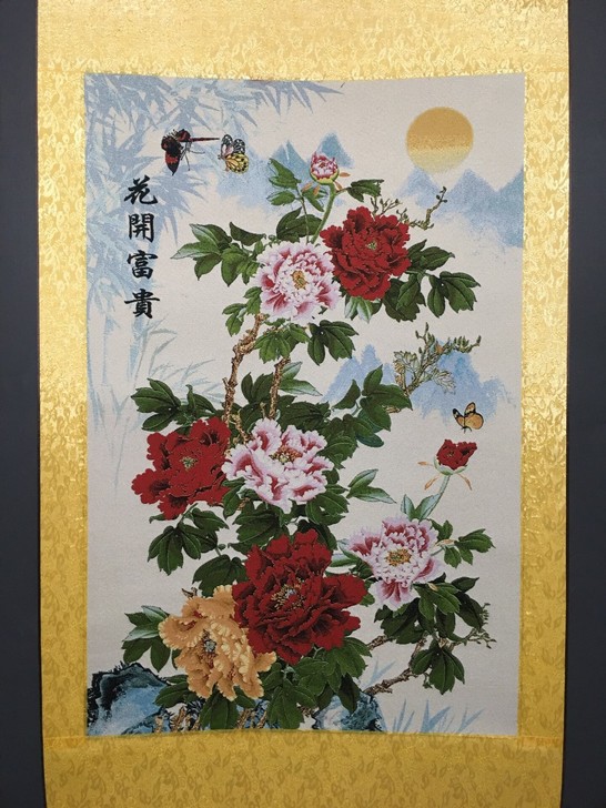 编号：GH052 批发中堂刺绣画 中堂花鸟画