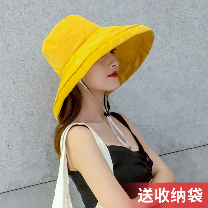 帽子女夏季韩版百搭出游遮阳帽防晒紫外线大沿...