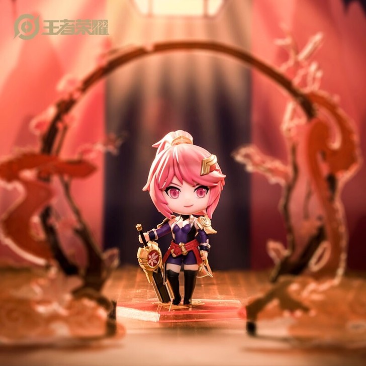 王者荣耀官方正版  传说之刃花木兰Q版手办...