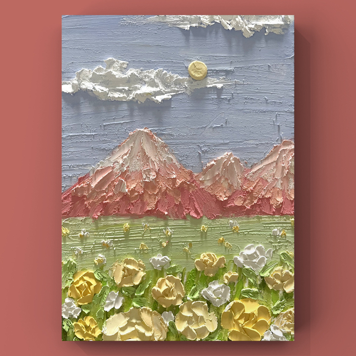油画棒 锦绣山河 装饰工艺画