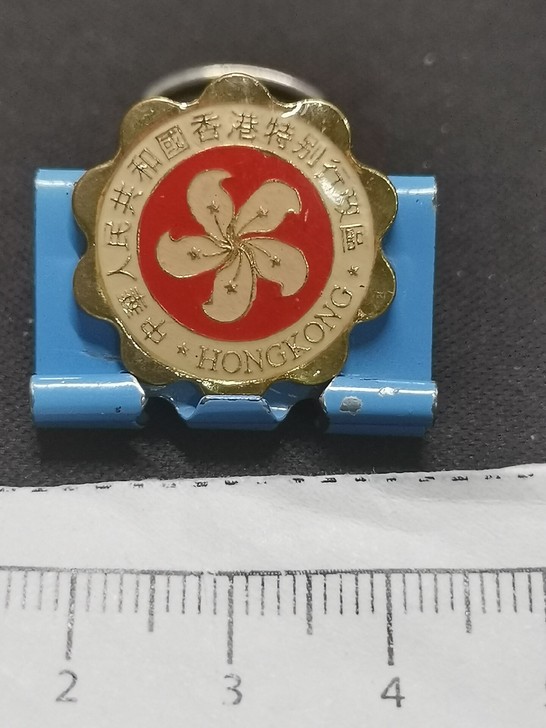 太原客赠送的97香港紫金花徽章【徽章收藏】