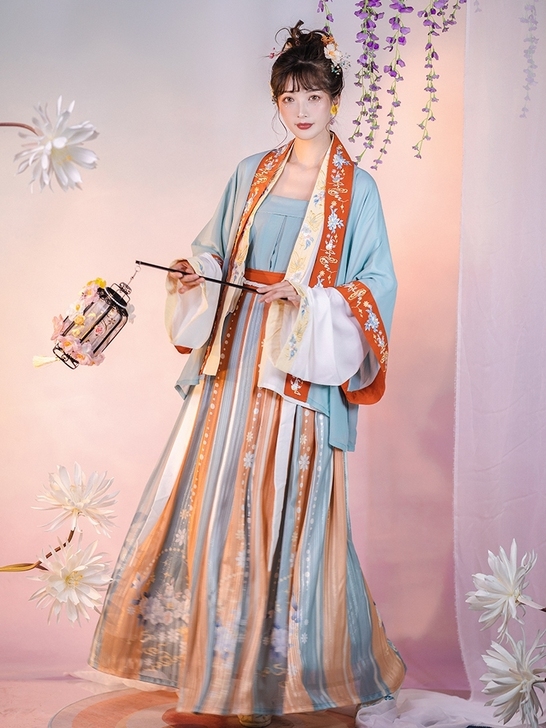 【汉服出租】花神记露邑浓宋制褙子齐腰一片式...