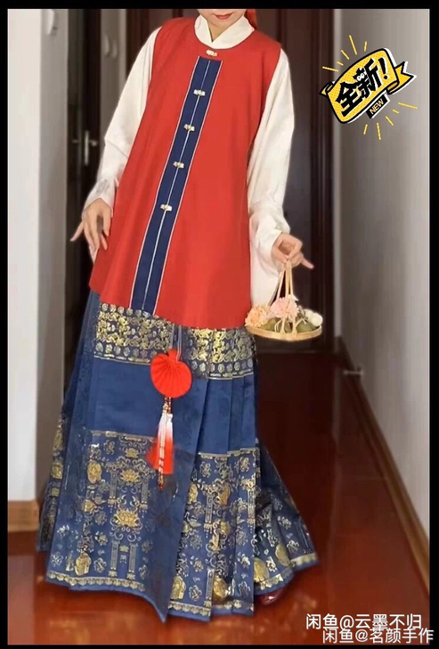 兰若庭汉服明制比甲l码的