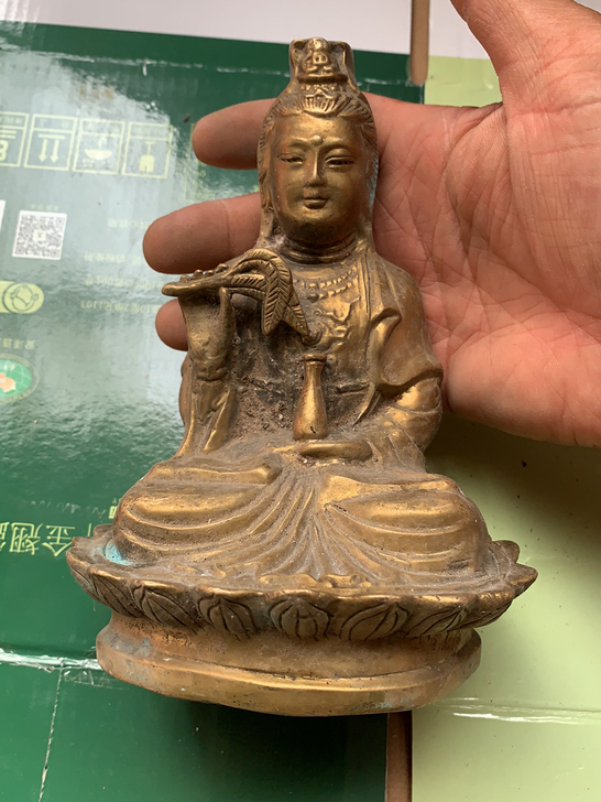 铜佛像收藏品，做工精致漂亮、老东西收藏品、...