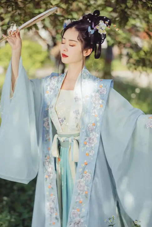 南橘汉服月下瑶台全套M全新五件套带吊牌带原...