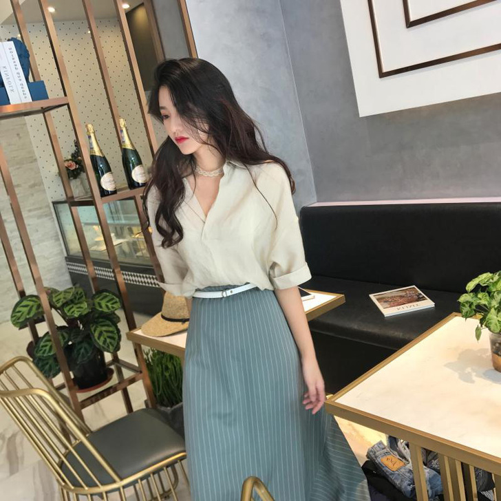 春夏法式复古裙桔梗小个子清新长裙两件套初春...