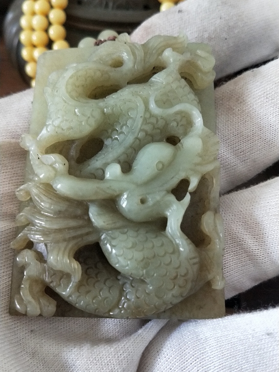 前朱雀后玄武，左青龙，右白虎，黄白老玉大龙...